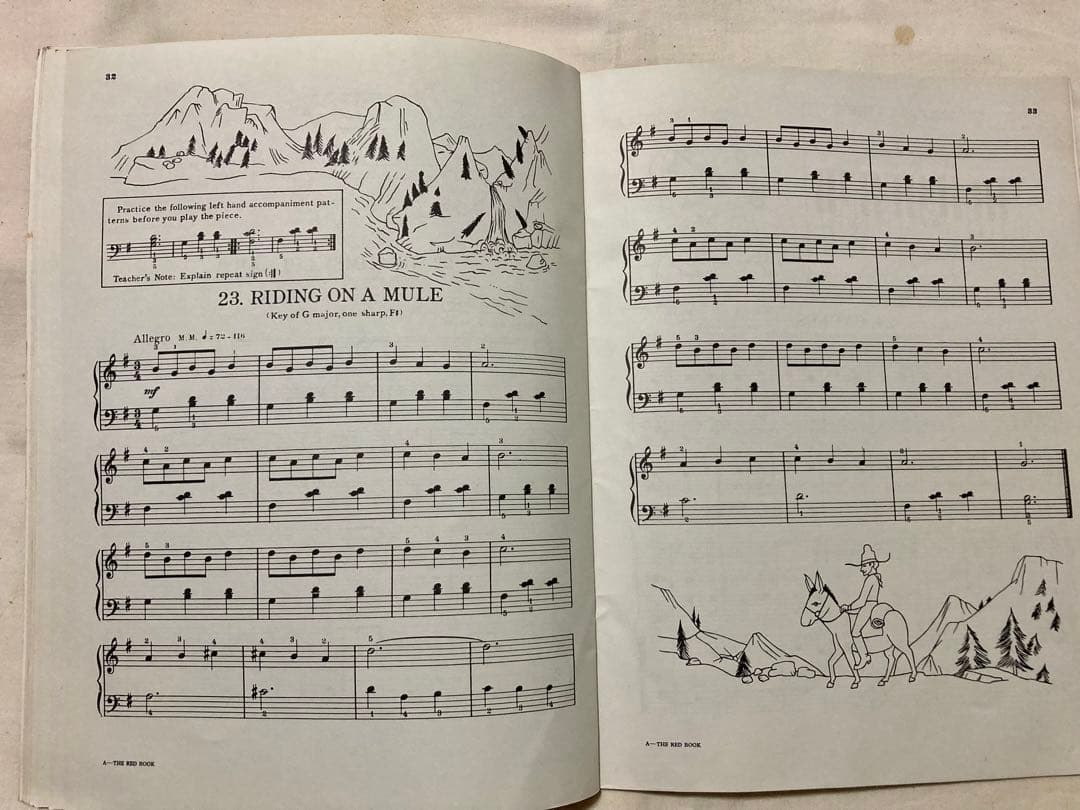 ビンテージJOHN W. SCHAUMBURG PIANO指導本(‘45年Be.