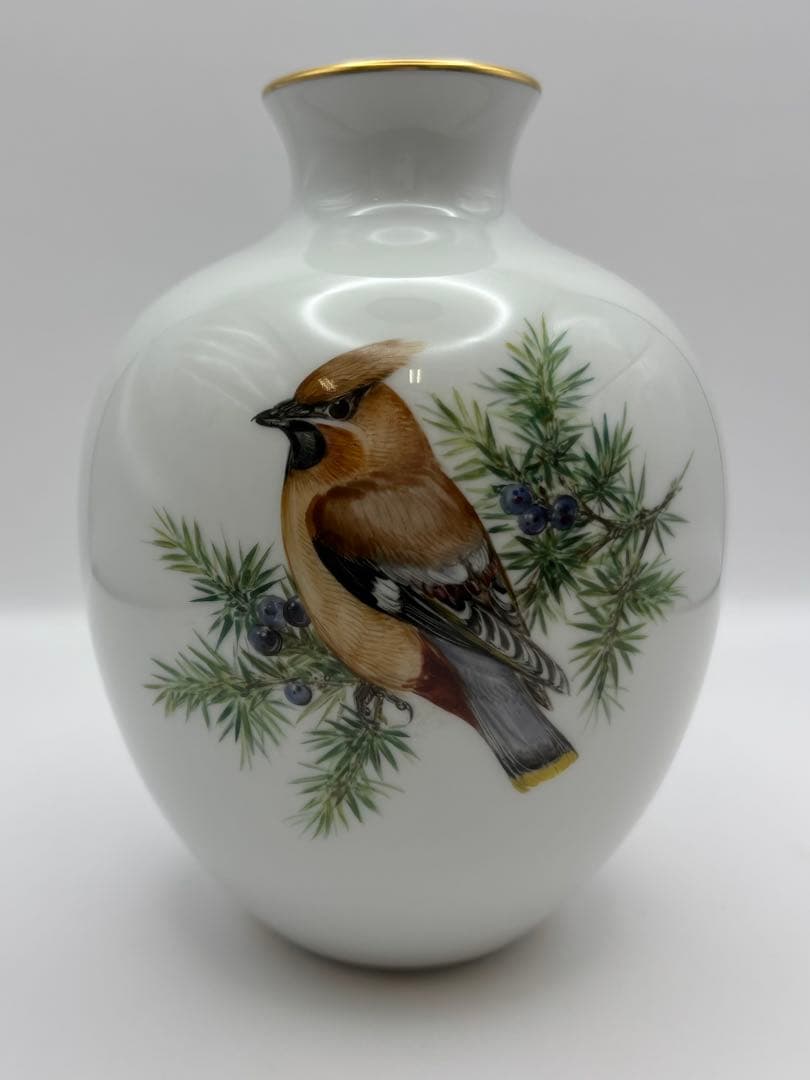 Meissen マイセン 花瓶 フラワーベース バードモチーフ 箱付 花鳥図