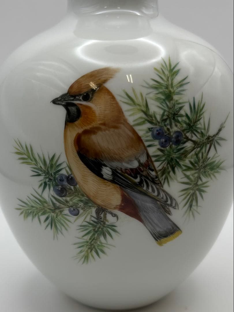 Meissen マイセン 花瓶 フラワーベース バードモチーフ 箱付 花鳥図