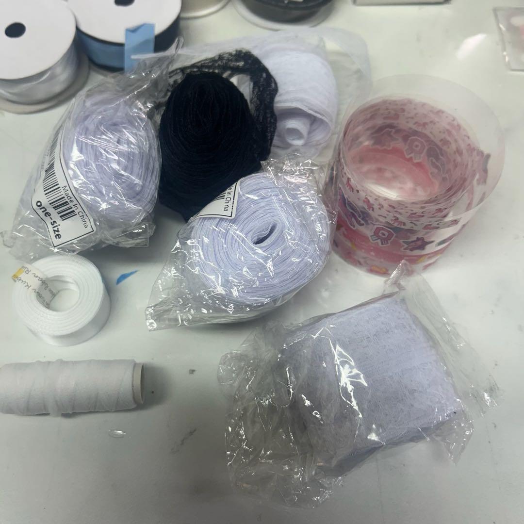 ハンドメイド資材服まとめ売りリボン大量セット雑貨(R71)