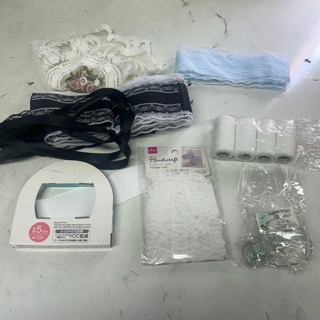 ハンドメイド資材服まとめ売りリボン大量セット雑貨(R71)