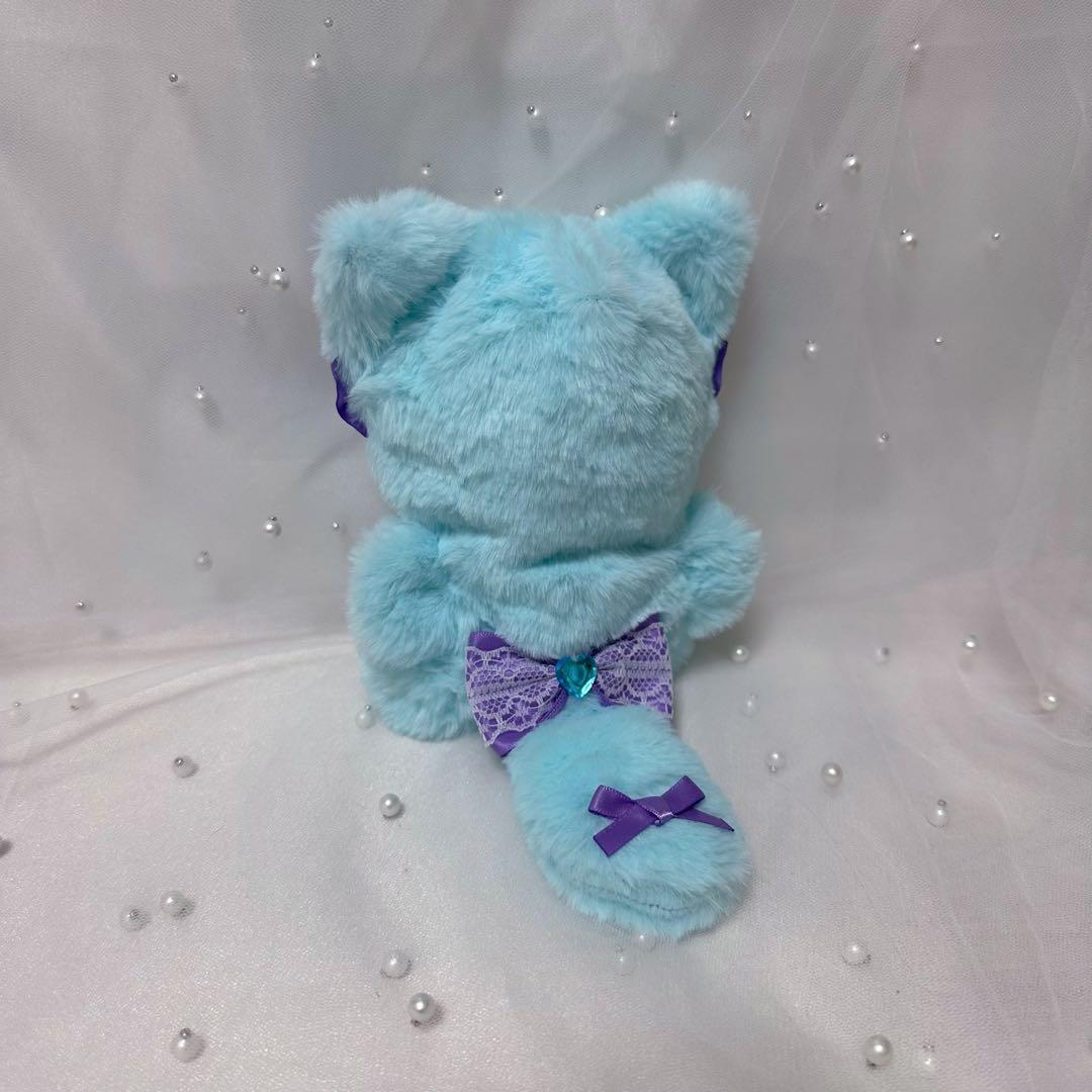 ぬい服 10~13cm おすわり ねこ ネコ耳 ブルー パープル