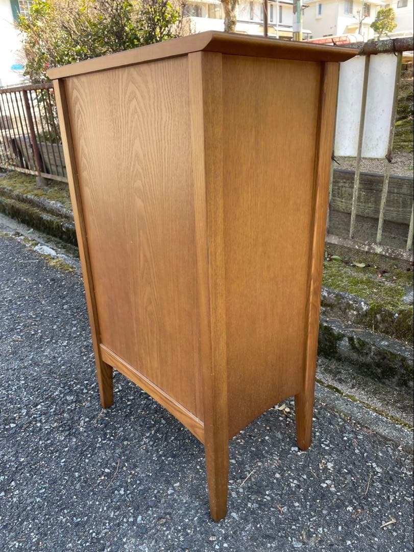 姫路マルニ　アンティーク　ナチュラルウッド 3段引き出しキャビネット