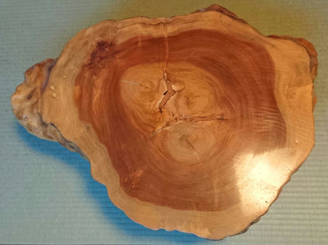 ケヤキ座卓 ② 一点物 光沢と木目が美しいちゃぶ台 床の間 盆栽飾り台 和室 @