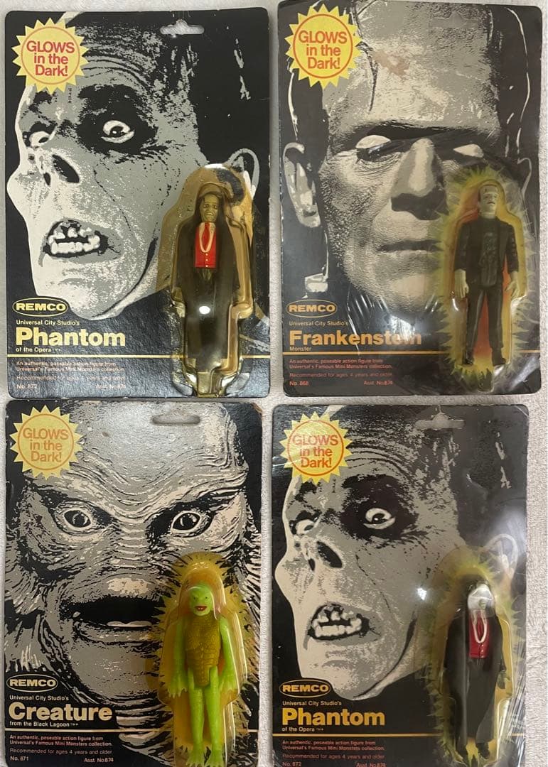 ビンテージ ユニバーサルモンスターズ　1980s remco 4体セット　未開封