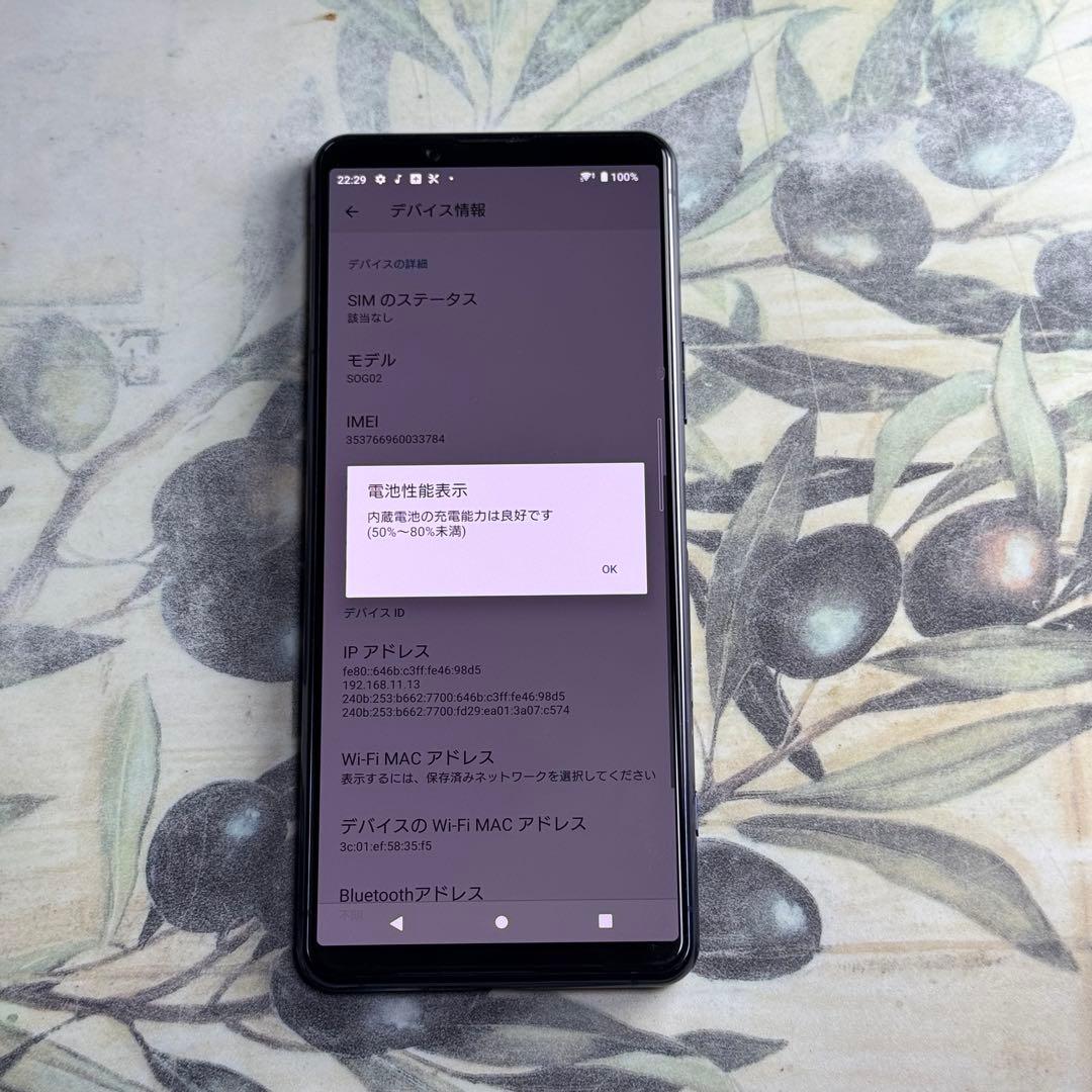 Xperia 5 ll ブルー128GB SIMロック解除済み