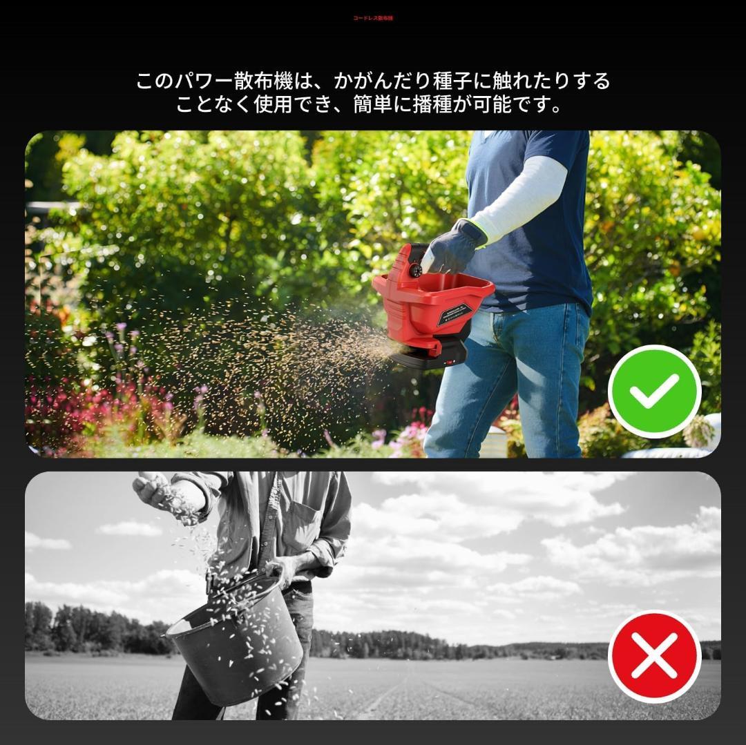 【新品】散粒機 電動 肥料散布機 マキタ18V互換充電式