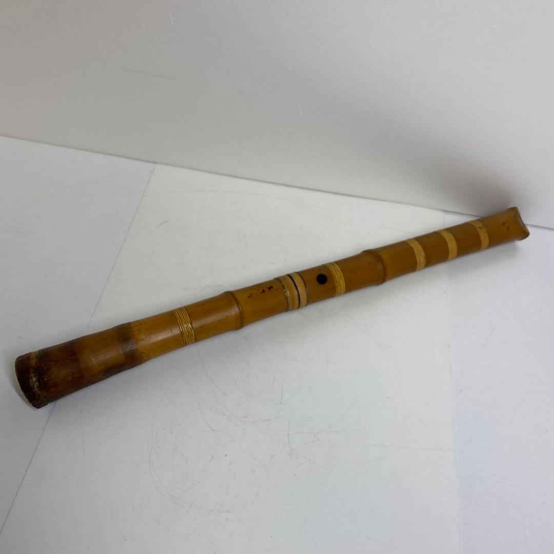 時代　銀三線　在銘　尺八　全長約54㎝　東さ8-0404①