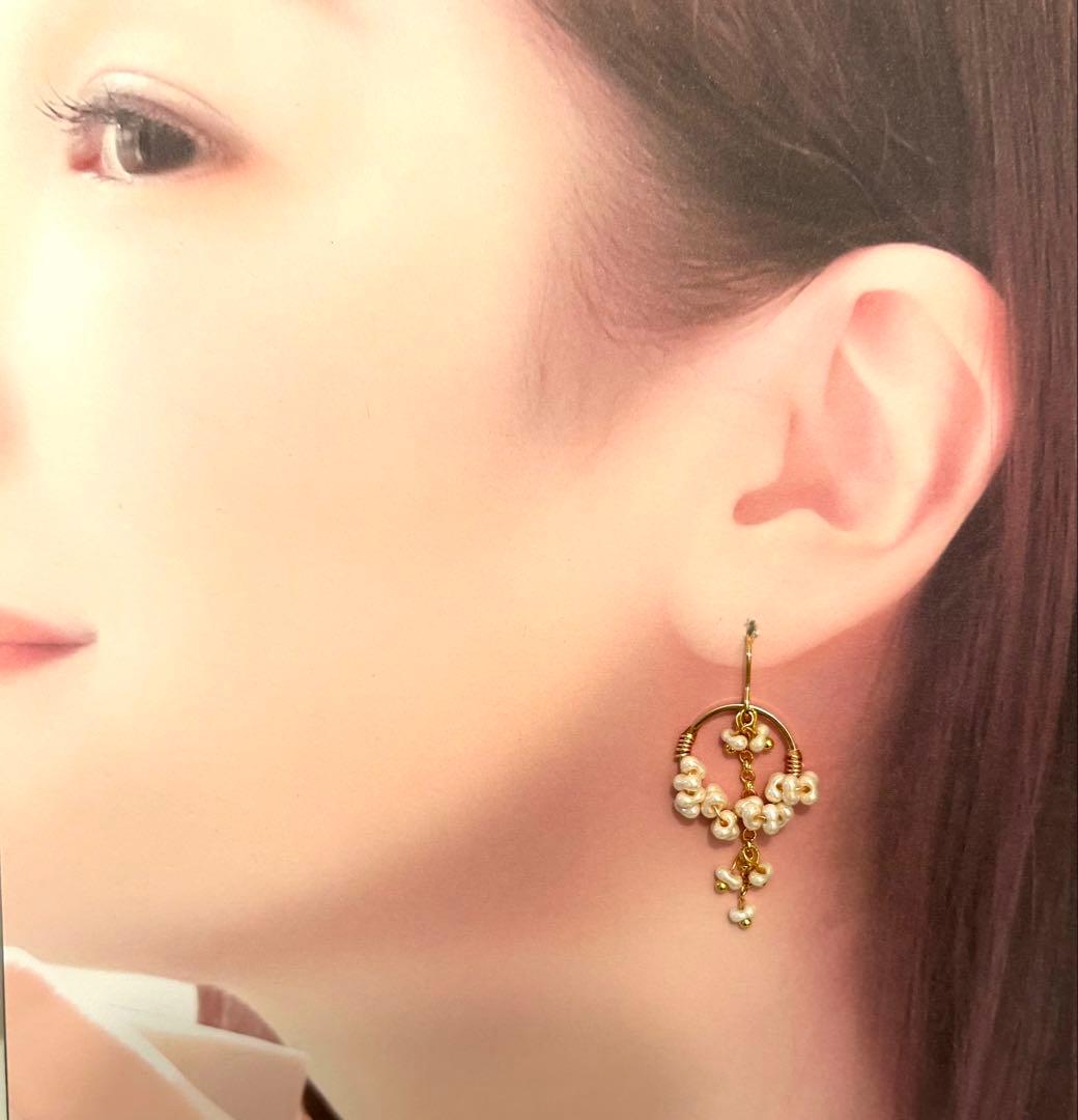 «756»◤完売◢リング＆ファルファーレ耳飾り*艶光沢感*14kgfワイヤー