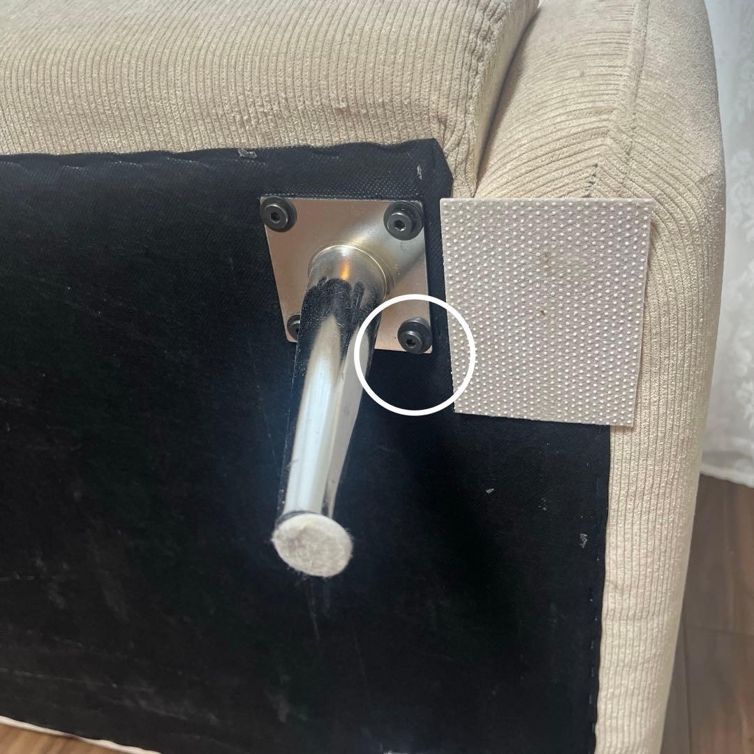 コーデュロイ調ソファ 韓国インテリア LOWYA ベージュ