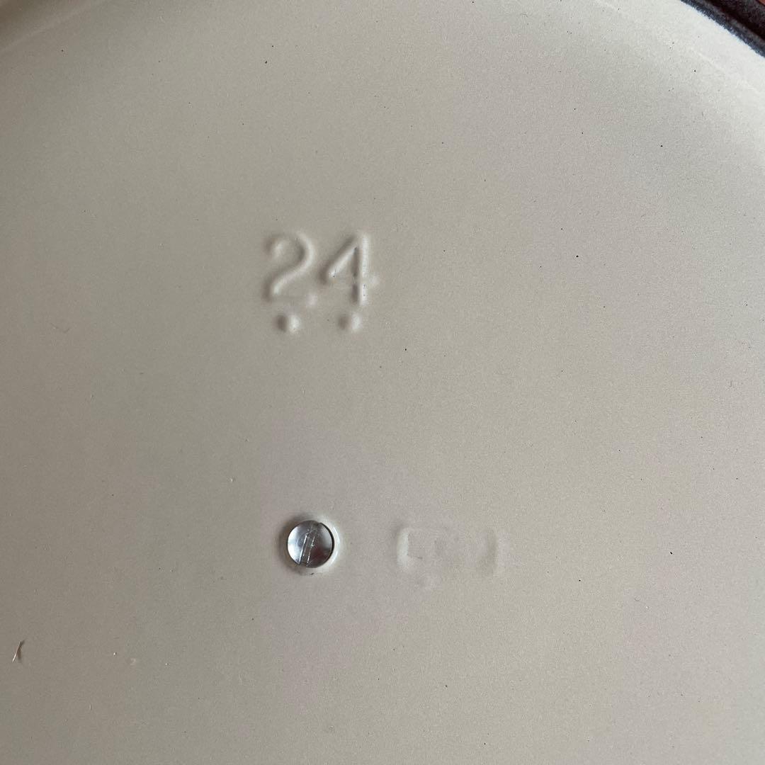 LE CREUSET 両手鍋 オレンジ赤　24