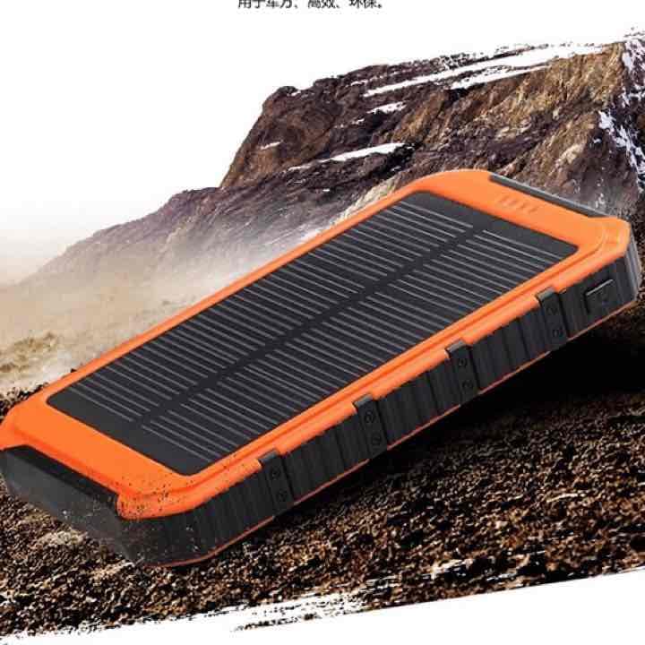 20000mAhポータブル防水ソーラー充電器デュアルUSB外付けバッテリー 3色