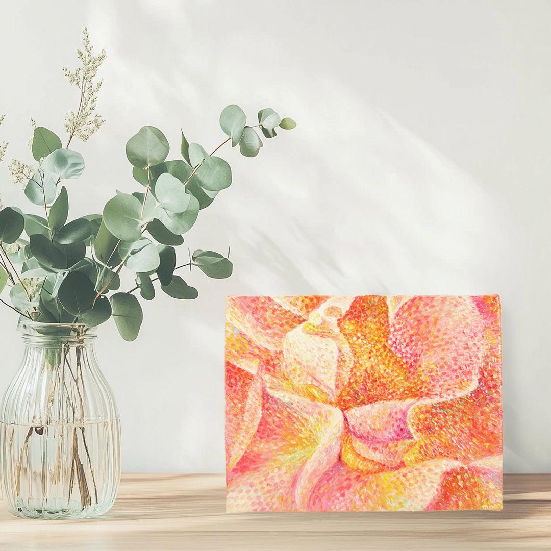 [匿名で配送] 一点もの 薔薇 花 油絵 油彩 絵