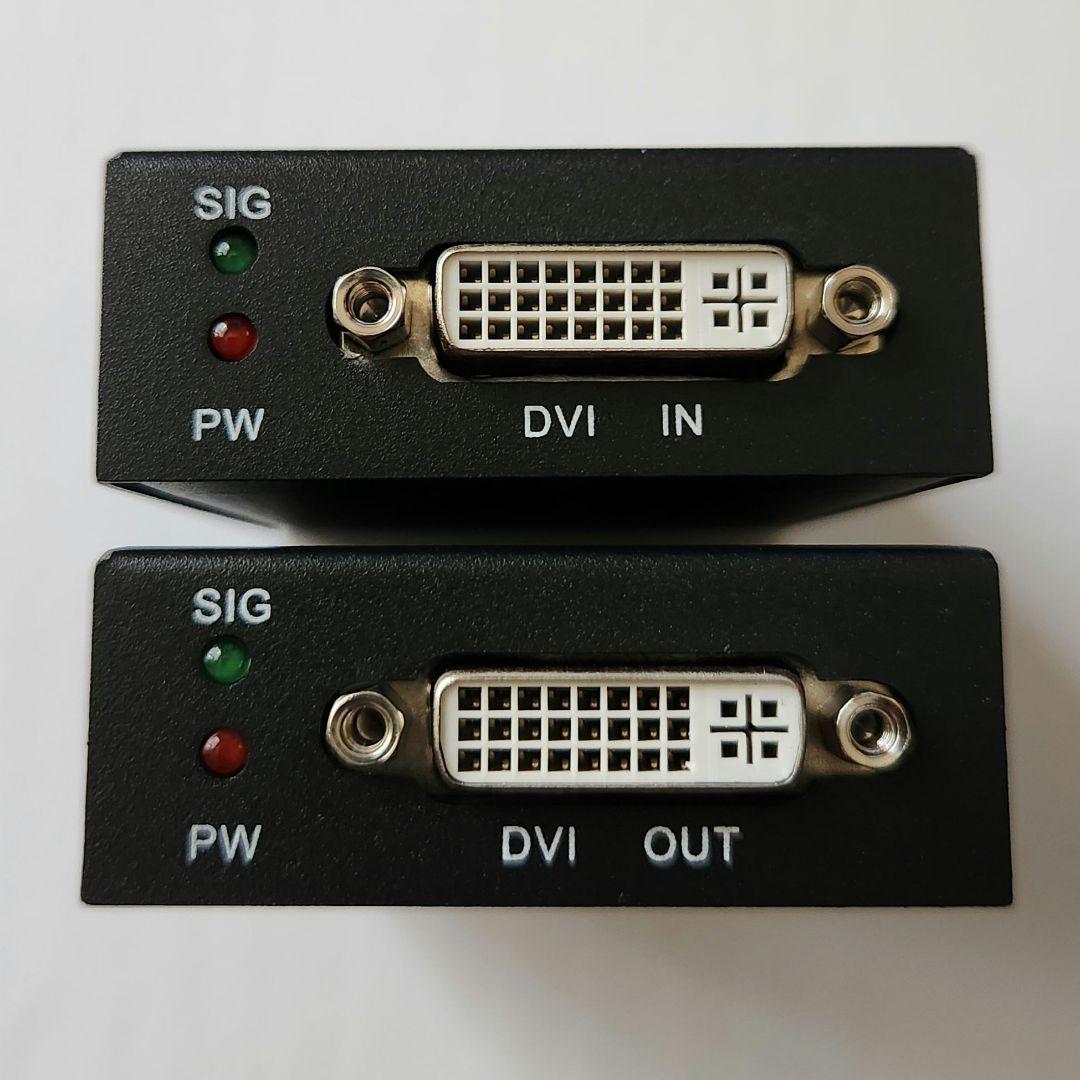 DVI エクステンダー 60M OVER CAT6 TX RX LAN 延長器