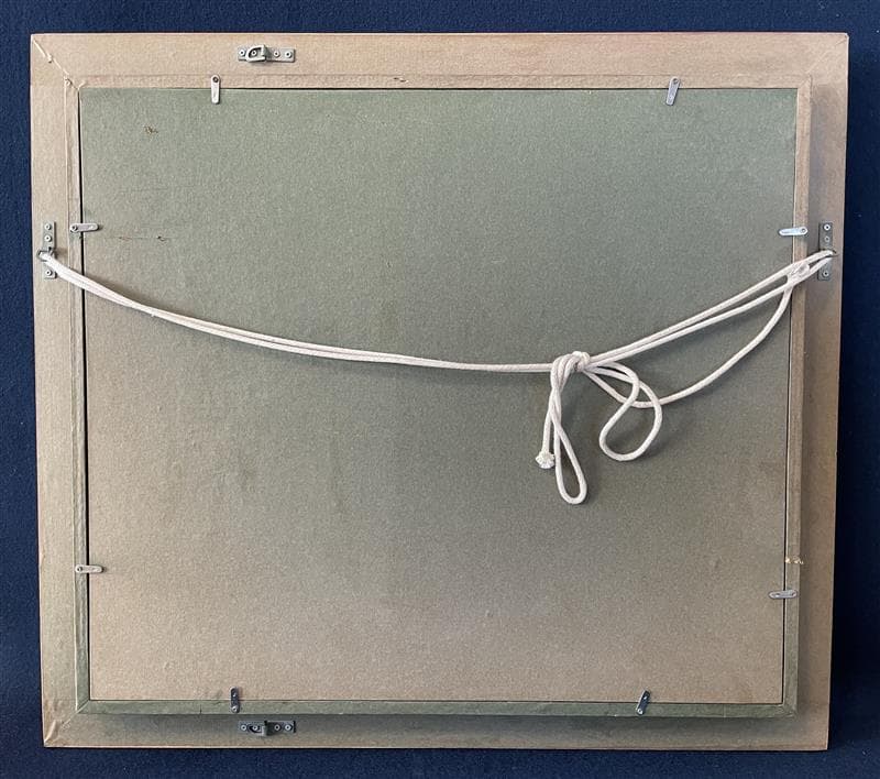 「真作」北川照生「白馬の山郷」風景画　油彩画　額装　サイン有り　F10号