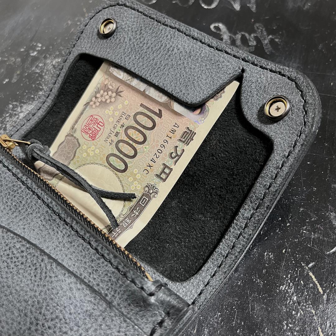 トラッカーウォレット ミドルトラッカーウォレット 国産牛革 訳あり品 #334