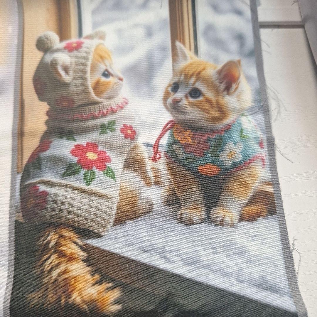 激レアうさぎクリスマスクッキーパネル生地　ハンドメイド