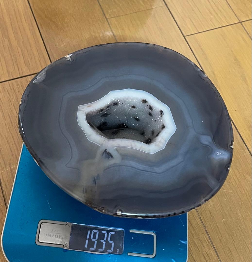 トレジャー瑪瑙 ドゥルージーアゲート トルマリン共生 聚宝盆 約5キロ シュガー