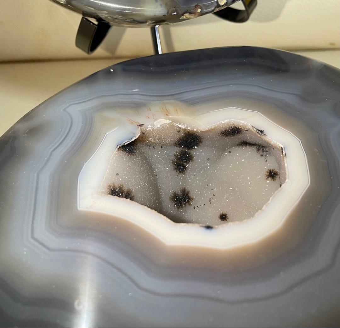 トレジャー瑪瑙 ドゥルージーアゲート トルマリン共生 聚宝盆 約5キロ シュガー