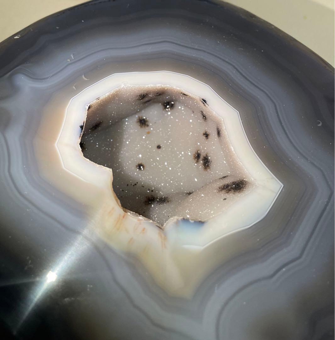 トレジャー瑪瑙 ドゥルージーアゲート トルマリン共生 聚宝盆 約5キロ シュガー