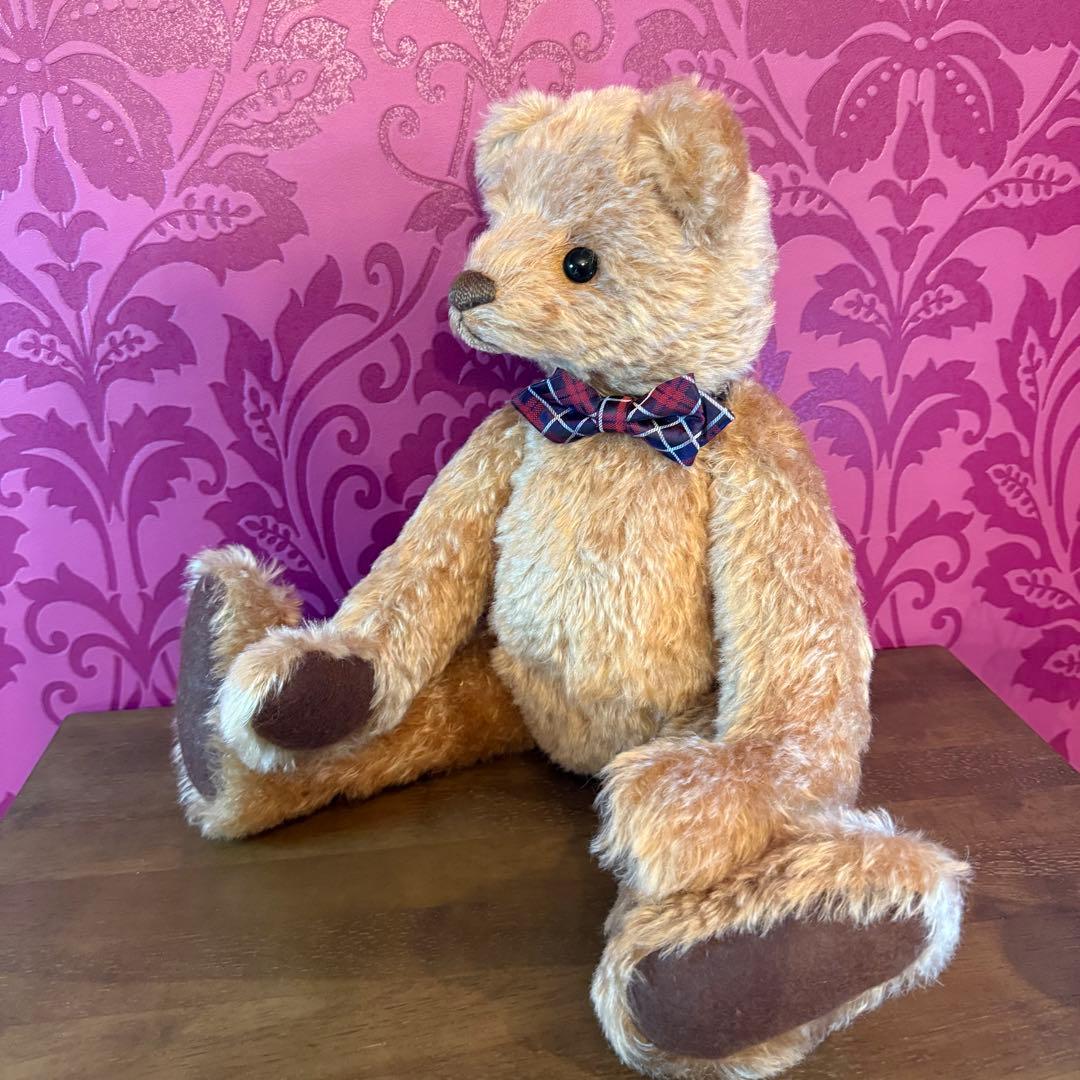 大型　木毛詰め　作家物　48cm クラッシックスタイル　ベージュテディベア