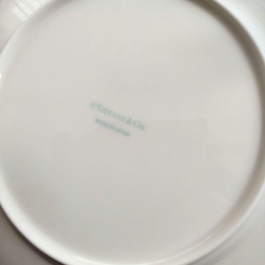 未使用品　TIFFANY プラチナブルーバンド デザートプレート 2枚セット