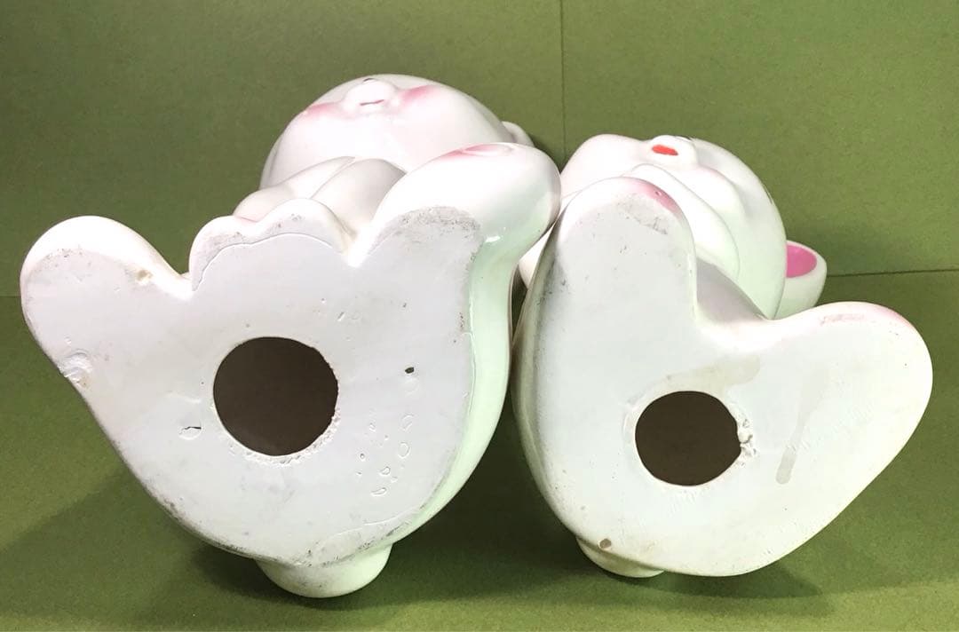 昭和レトロ 可愛い うさぎ 兎 陶器 人形 宇山あゆみ 内藤ルネ 水森亜土 玩具