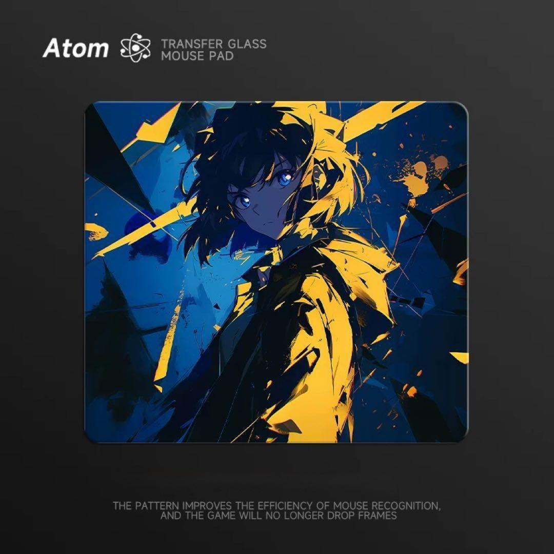 Atom ゲーミングガラスマウスパッド【Q】新品