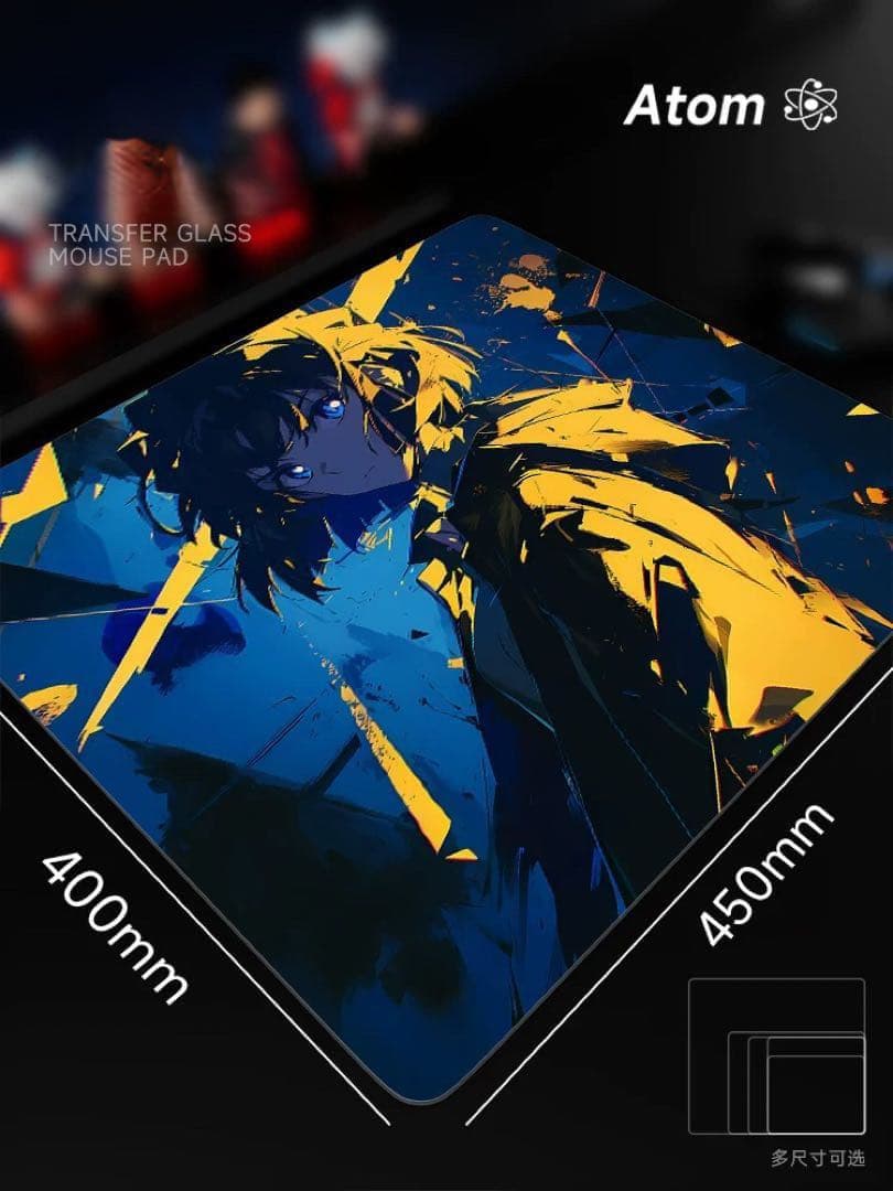 Atom ゲーミングガラスマウスパッド【Q】新品