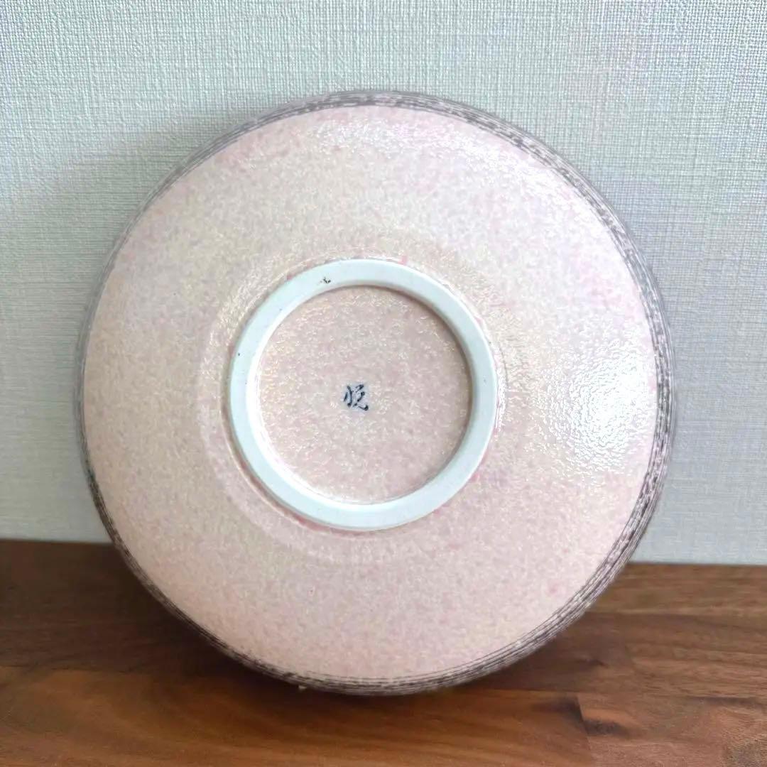 【未使用】FOURGRACE 有田焼 桃吹銀かすり 6.5寸鉢　ひな祭り