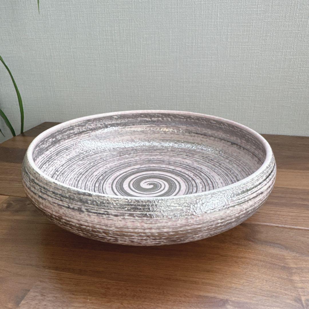 【未使用】FOURGRACE 有田焼 桃吹銀かすり 6.5寸鉢　ひな祭り