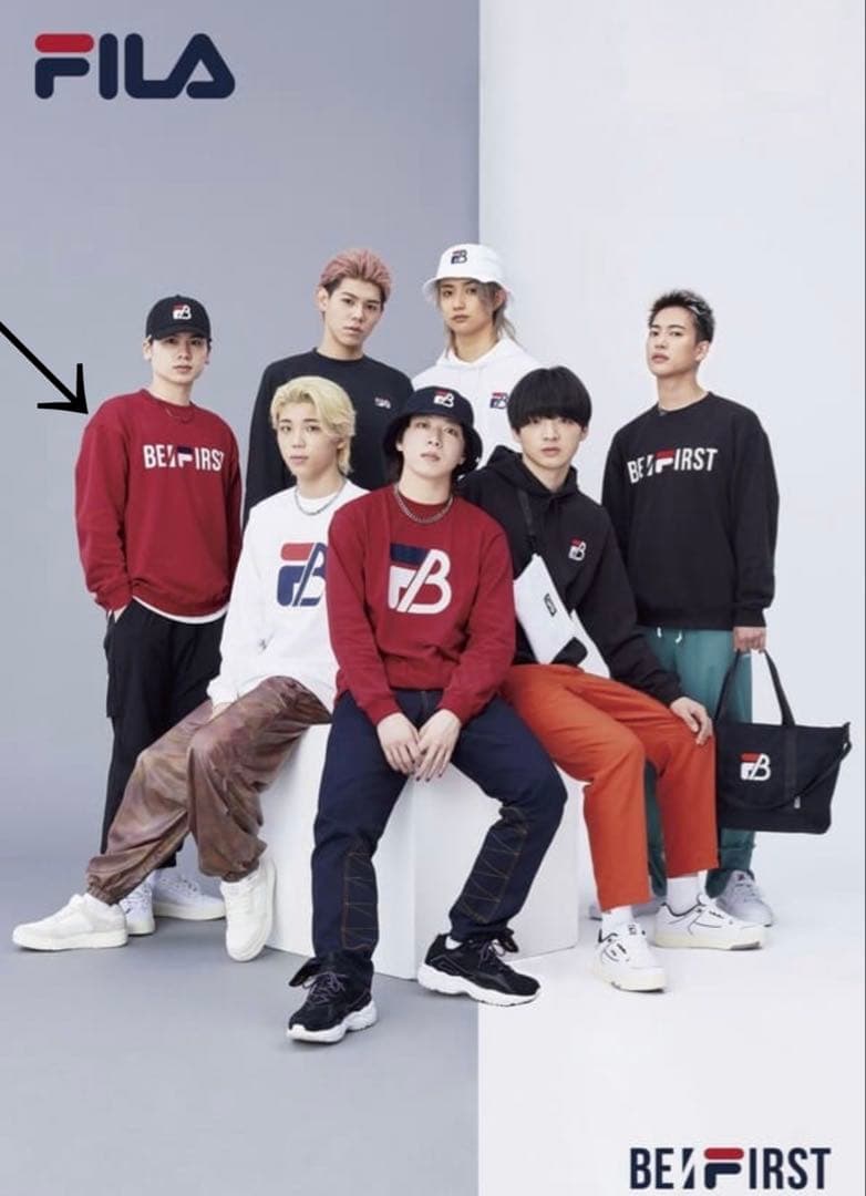 新品未使用タグ付きBE:FIRST FILA トレーナー マナト着用モデル L