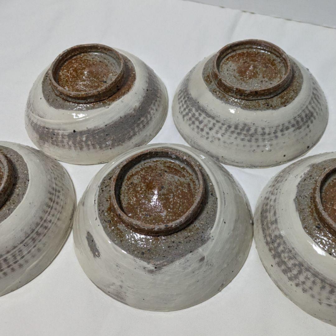 骨董 陶器 中鉢 5個セット 箱有り 花柄 銘々皿