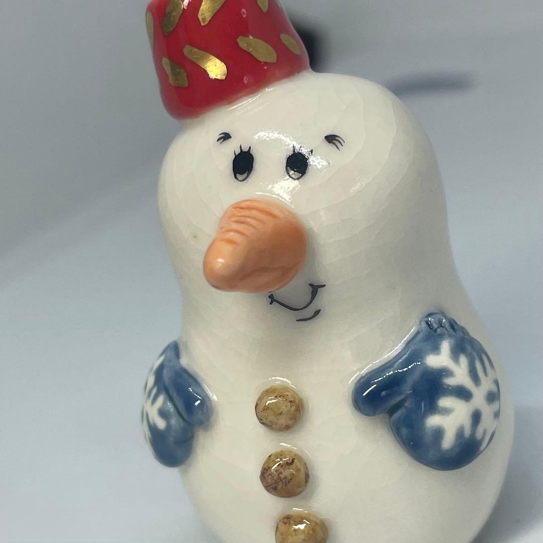 【陶芸家】うえのえみ や雪だるまちび人形 サイン入り　フィギュア