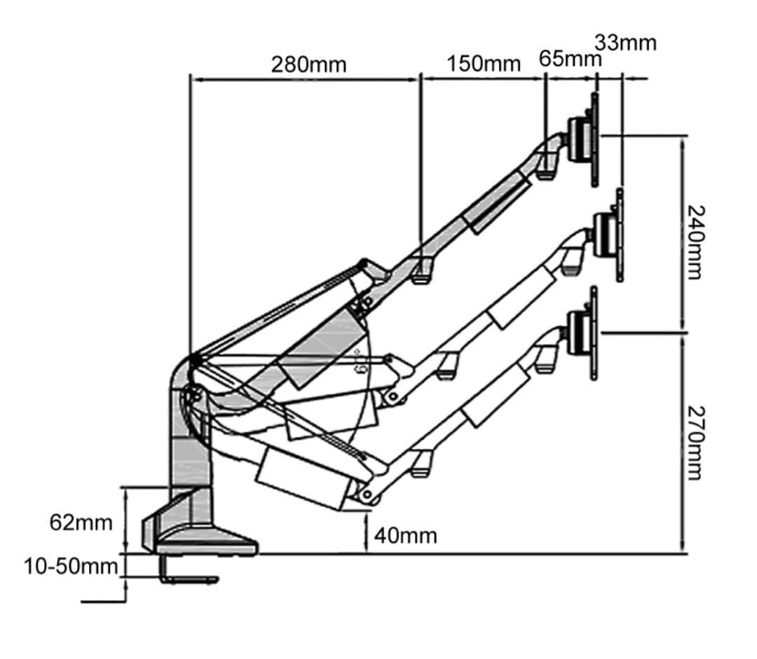 【美品】PC モニターアーム ブラック【クランプ式】【グロメット式】