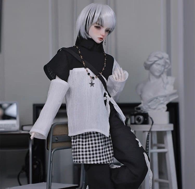 AX916 BJD 1/4 ドール本体 silver 球体関節人形 ハンドメイド