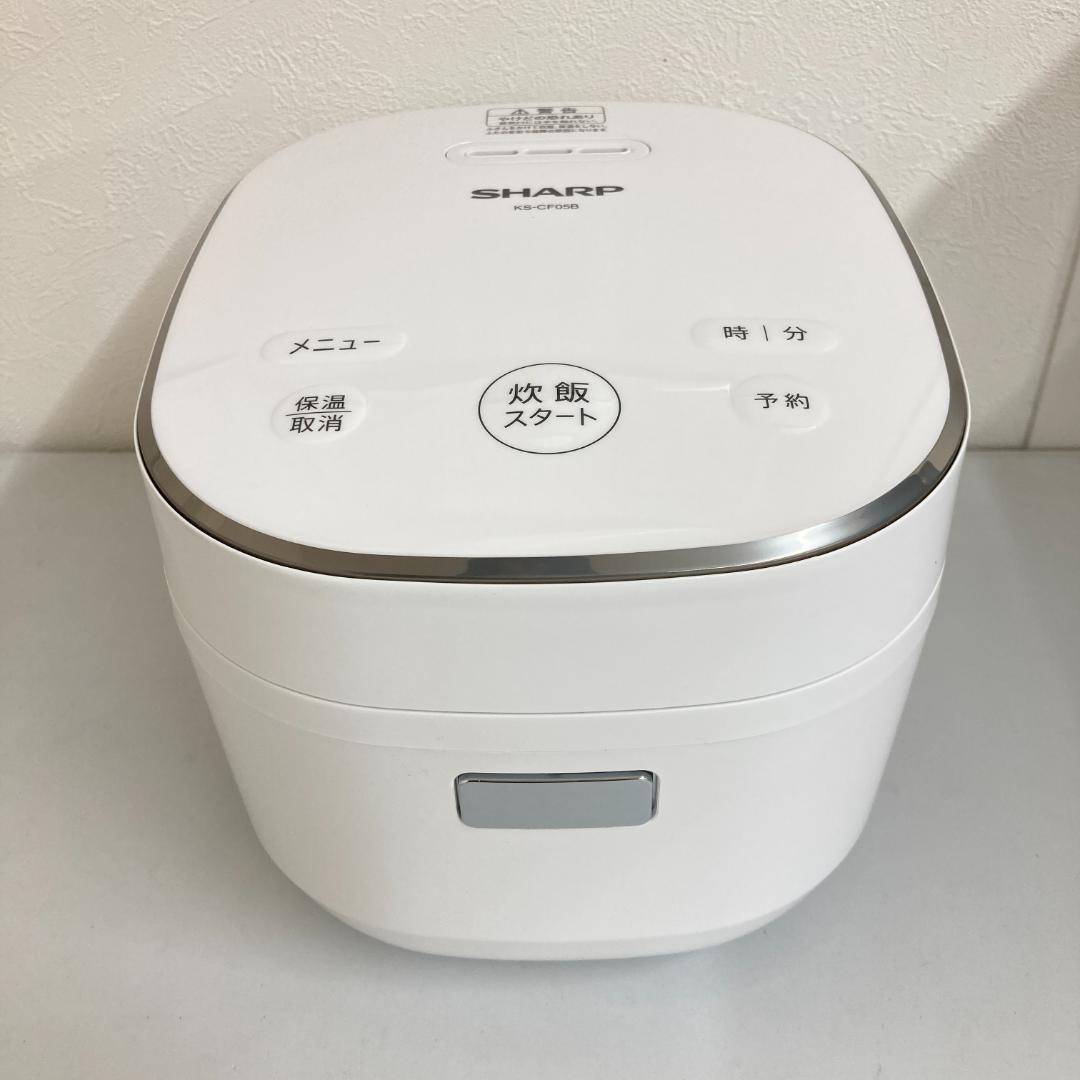 シャープ 炊飯器 3合 一人暮らし マイコン パン調理機能 KS-CF05B-W