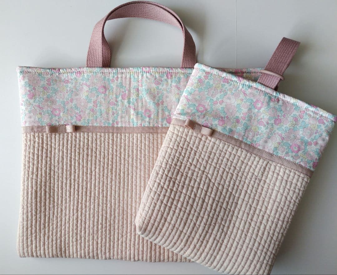 ヌビ×リバティ ベッツィ ピンク リボン 入園入学グッズ