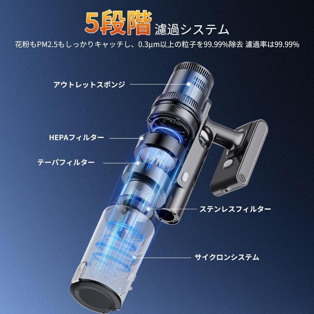 ★新品★ コードレス 掃除機 35000Pa 強力吸引 伸縮型 水拭き 2WAY