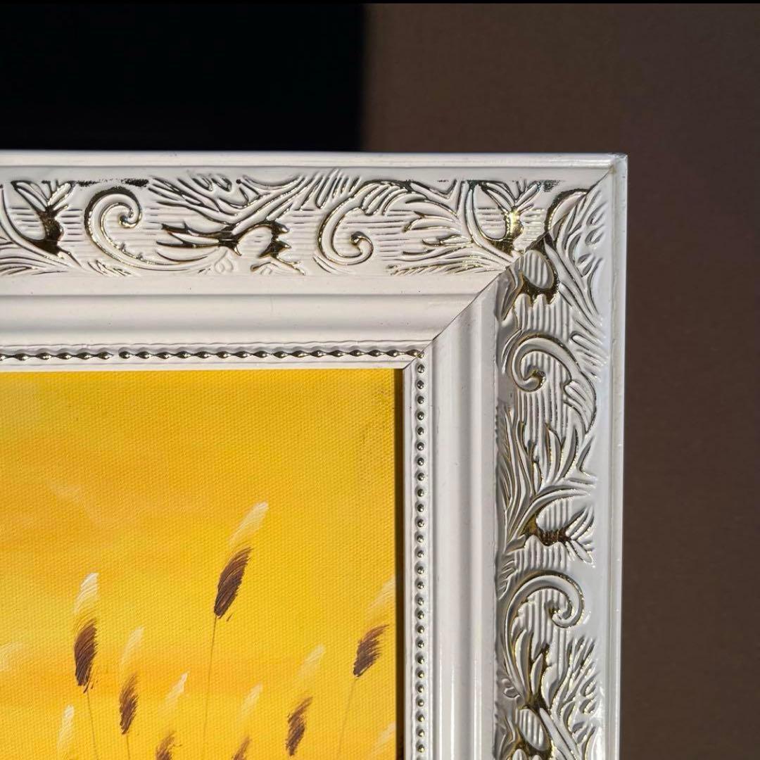 手書き油絵 海を眺める少女 絵画 インテリア 油彩画