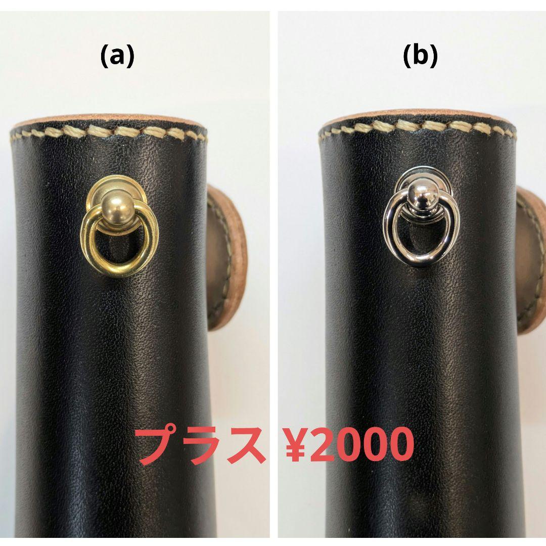 ミドルウォレット　コンチョ　ブラック茶芯