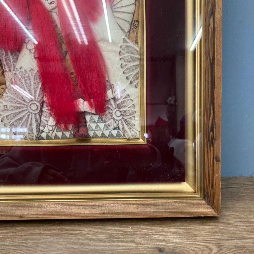 美品 歌舞伎 連獅子 伝統工芸 壁掛け インテリア 壁掛け インテリア 作品