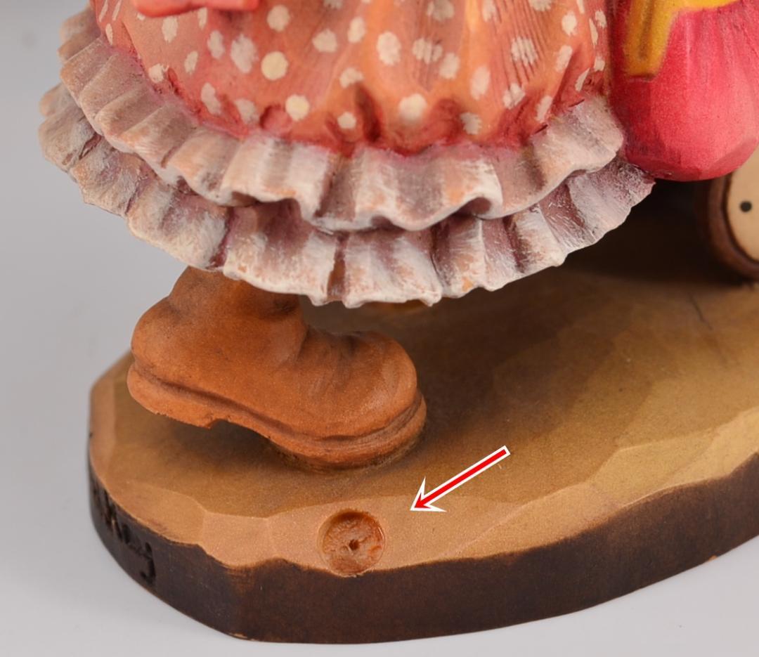 おさない乳母　アンリ　ANRI　木彫り人形　16ｃｍ　限定品　ヴィンテージ