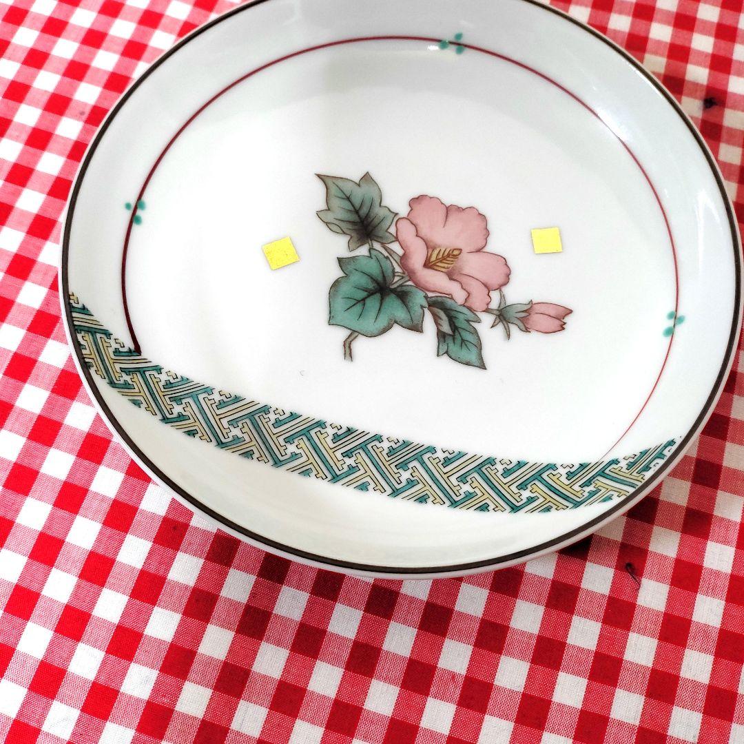 九谷焼花柄陶器皿5枚セット