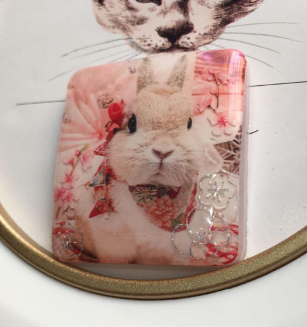 レジンヘアゴム♡晴れ姿うさぎさん