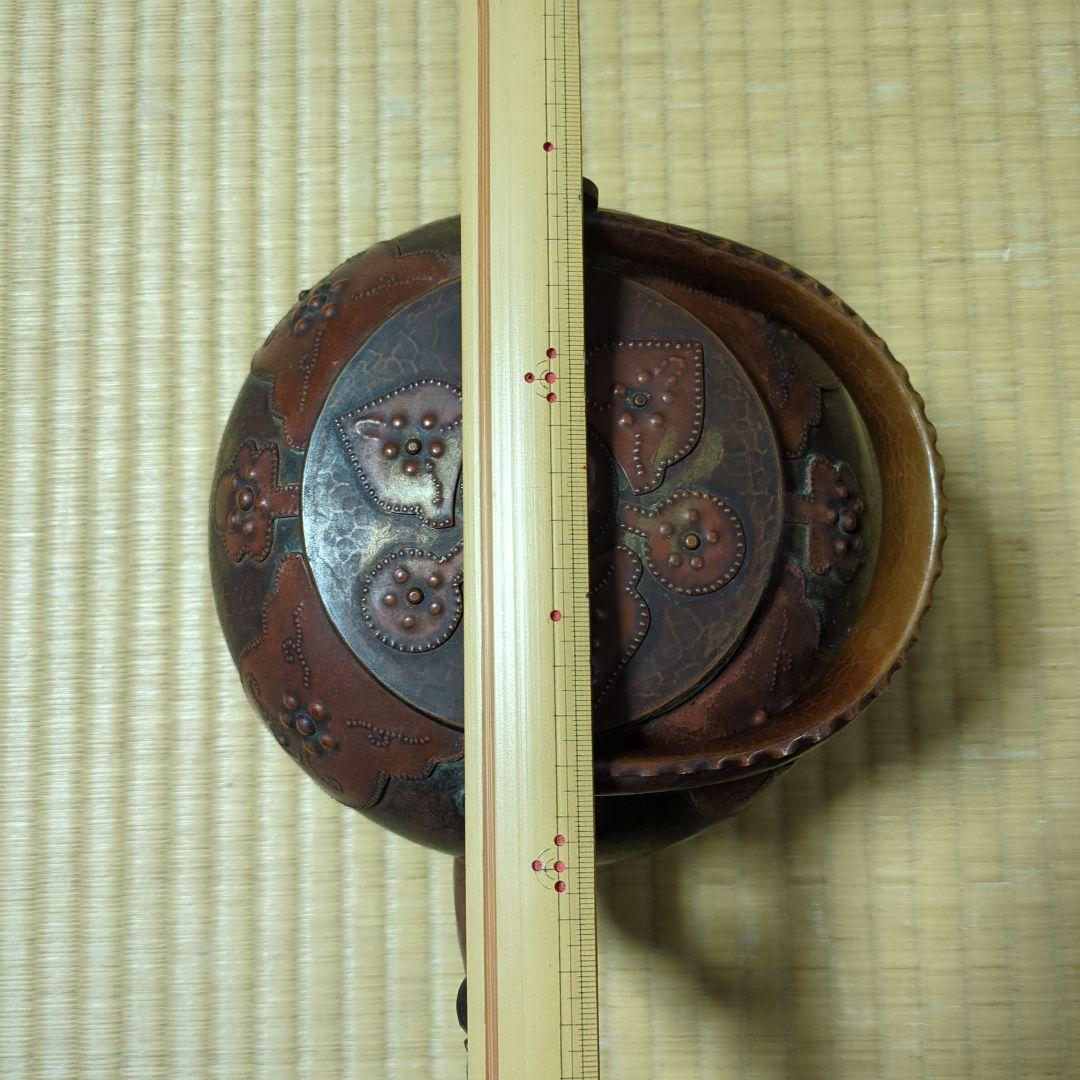 銅製 花模様 水差し