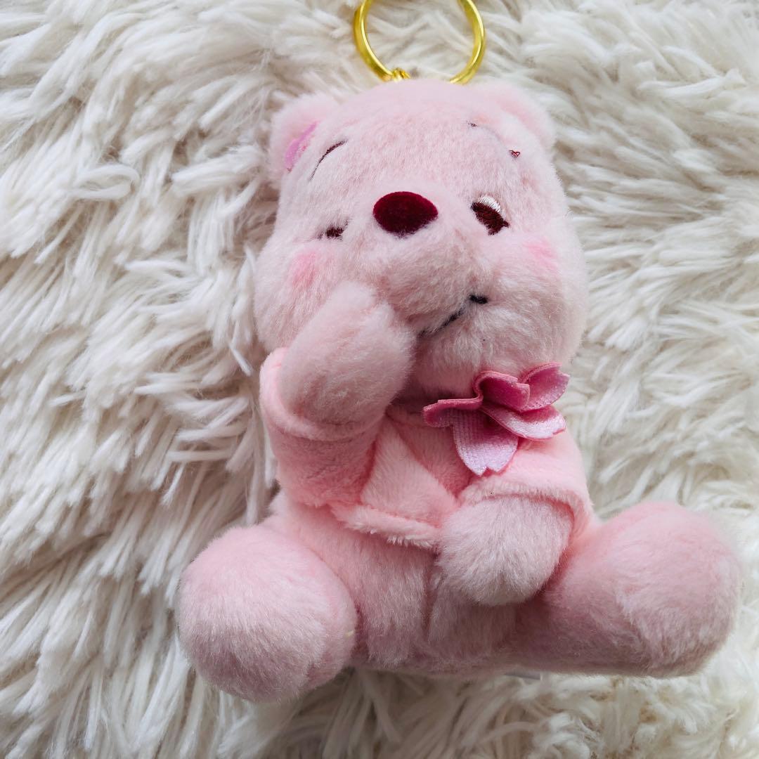 【極美品】ディズニー サクラコレクションくまのプーさんぬいぐるみキーホルダー2体