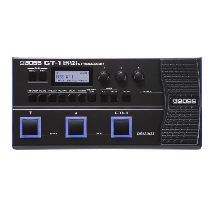 BOSS GT-1マルチエフェクターと純正ACアダプターPSA-100S2セット