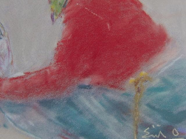 大津英敏、【思い出】、希少な大判額装用画集より、美品、日本人画家