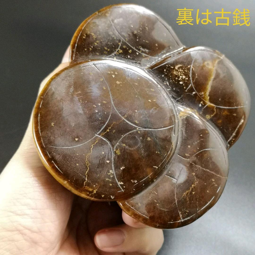 A37.三本足の蛙（金蟾）　三脚蛙　虎目石　タイガーアイ　珍品　天然石